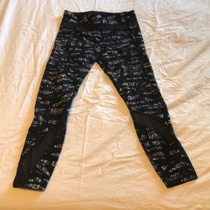 Lululemon Black and White Patterned Leggings